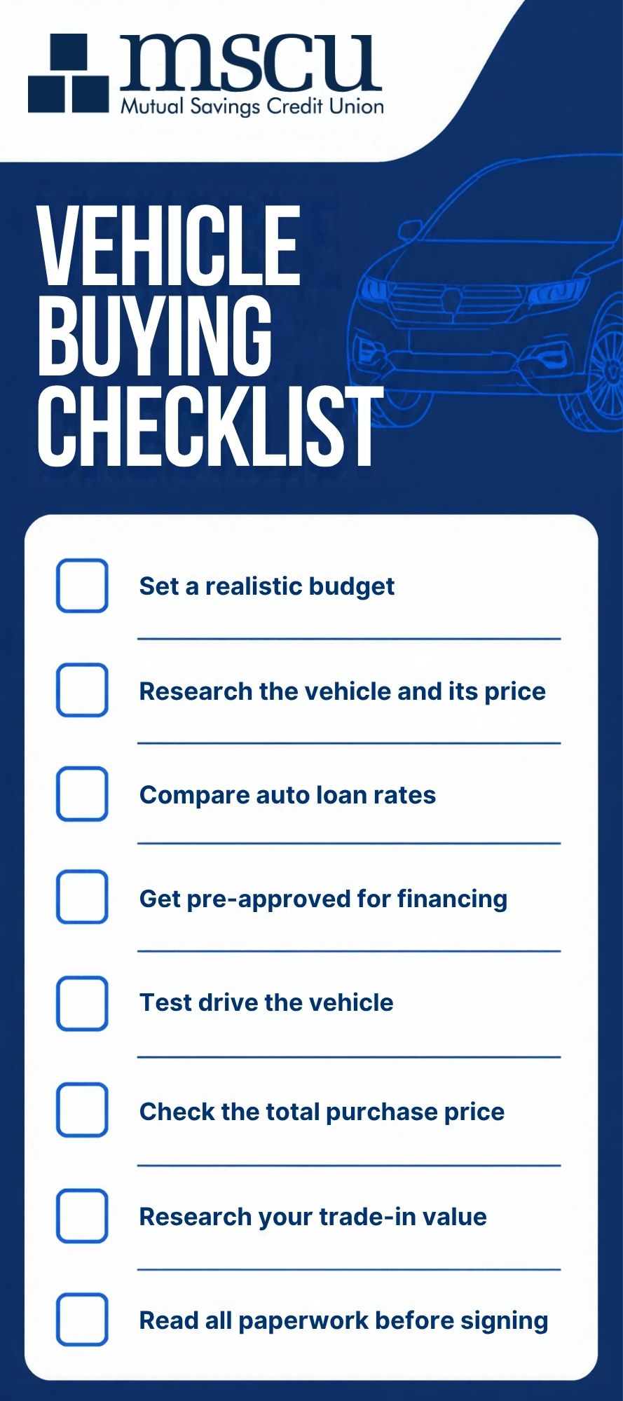 Vehicle Buying Checklist